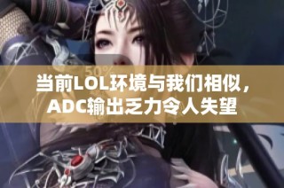 当前LOL环境与我们相似，ADC输出乏力令人失望