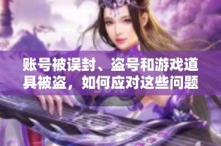 账号被误封、盗号和游戏道具被盗，如何应对这些问题？