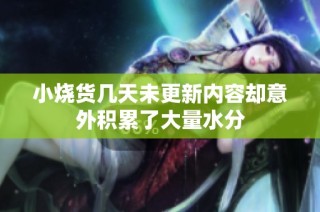 小烧货几天未更新内容却意外积累了大量水分