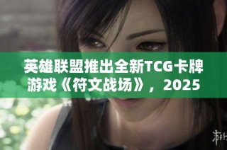 英雄联盟推出全新TCG卡牌游戏《符文战场》，2025年正式发售