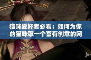 猫咪爱好者必看：如何为你的猫咪取一个富有创意的网络昵称