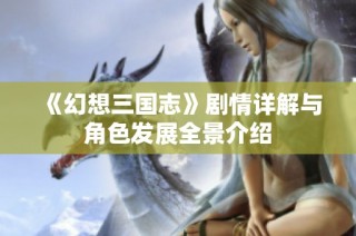 《幻想三国志》剧情详解与角色发展全景介绍