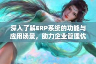 深入了解ERP系统的功能与应用场景，助力企业管理优化