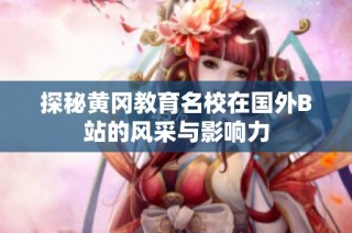 探秘黄冈教育名校在国外B站的风采与影响力