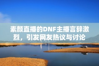 素颜直播的DNF主播言辞激烈，引发网友热议与讨论