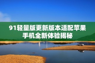 91轻量版更新版本适配苹果手机全新体验揭秘