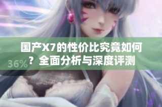国产X7的性价比究竟如何？全面分析与深度评测