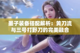 墨子装备搭配解析：黄刀流与三号打野刀的完美融合