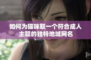 如何为猫咪取一个符合成人主题的独特地域网名