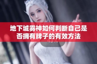 地下城雾神如何判断自己是否拥有牌子的有效方法