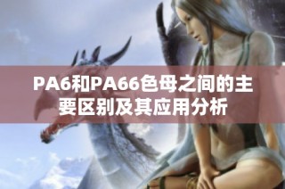 PA6和PA66色母之间的主要区别及其应用分析