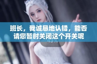 班长，我诚恳地认错，能否请您暂时关闭这个开关呢