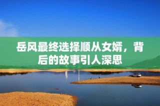 岳风最终选择顺从女婿，背后的故事引人深思