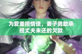 为爱重担情债，妻子勇敢承担丈夫未还的欠款