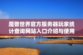 魔兽世界官方服务器玩家统计查询网站入口介绍与使用指南