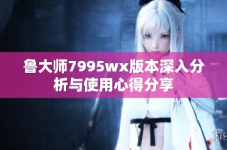 鲁大师7995wx版本深入分析与使用心得分享