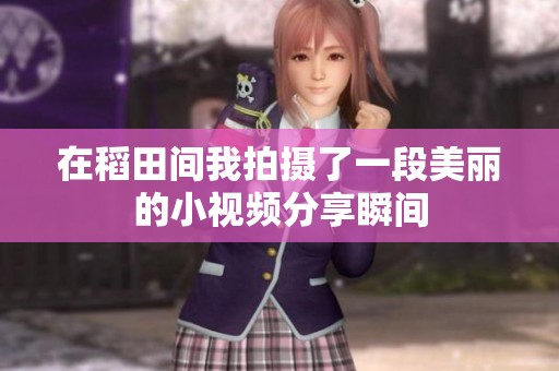 在稻田间我拍摄了一段美丽的小视频分享瞬间