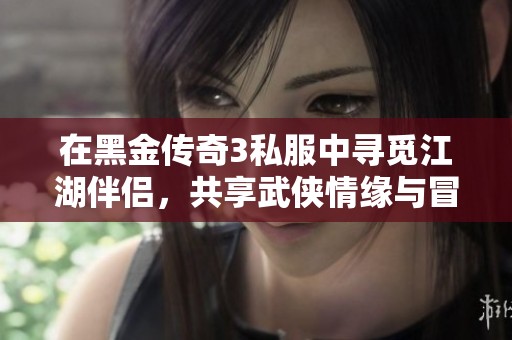在黑金传奇3私服中寻觅江湖伴侣，共享武侠情缘与冒险旅程