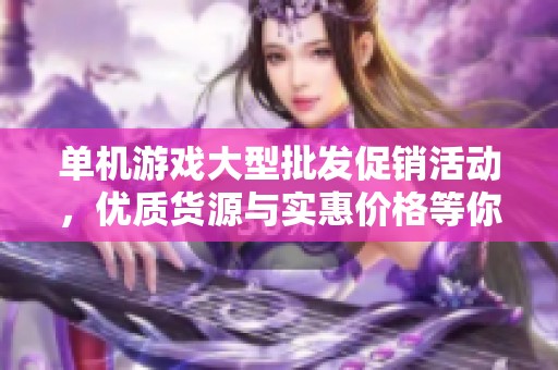 单机游戏大型批发促销活动，优质货源与实惠价格等你来选