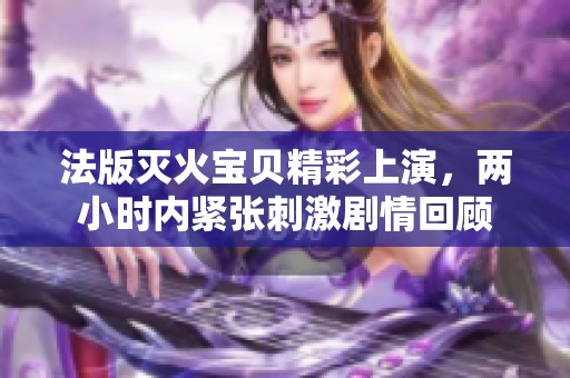 法版灭火宝贝精彩上演，两小时内紧张刺激剧情回顾