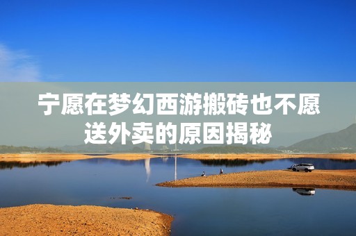 宁愿在梦幻西游搬砖也不愿送外卖的原因揭秘