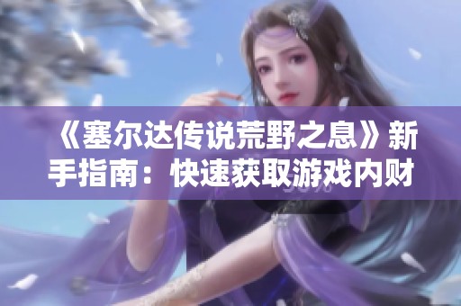 《塞尔达传说荒野之息》新手指南：快速获取游戏内财富的技巧分享