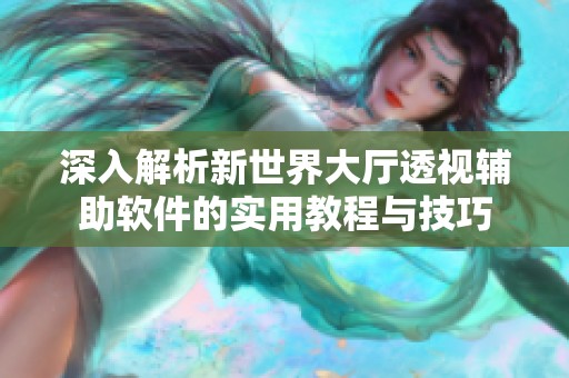 深入解析新世界大厅透视辅助软件的实用教程与技巧