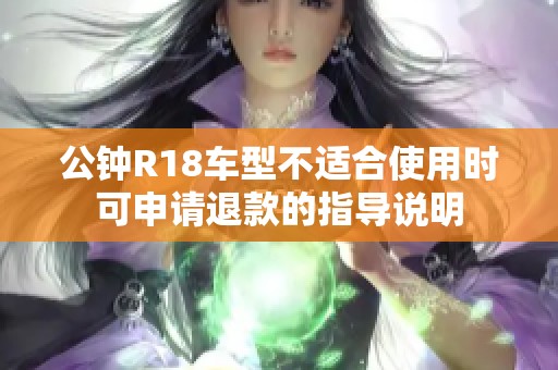 公钟R18车型不适合使用时可申请退款的指导说明