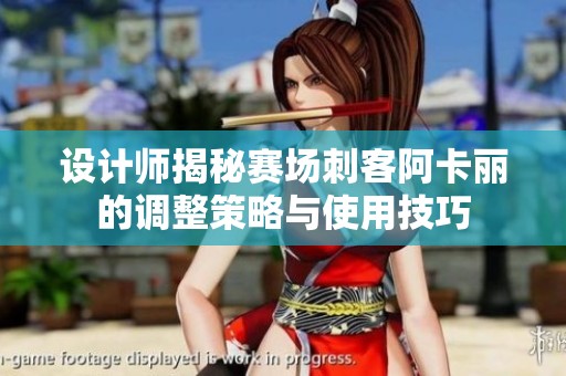 设计师揭秘赛场刺客阿卡丽的调整策略与使用技巧