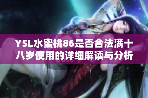 YSL水蜜桃86是否合法满十八岁使用的详细解读与分析